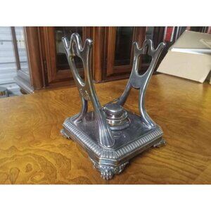 Vintage Tiffany & Maker Silver Overlay Kettle Stand Tip – Tea Accessory Decor